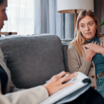 Therapist providing polyvagal therapy